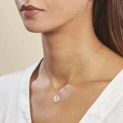 Pendentif Ange Rond Cisele Or Jaune -Histoire d'Or B3PMJW0670 model0