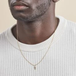 Pendentif Bathilde Croix Diamantee Or Jaune -Histoire d'Or B3PMJW0672 model2