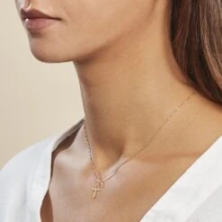 Pendentif Basilissa Croix De Vie Or Jaune -Histoire d'Or B3PMJW0827 model0