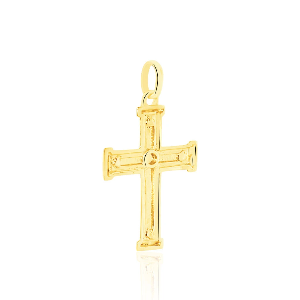 Pendentif Benny Croix Ciselee Or Jaune 2 Pendentif Benny Croix Ciselee Or Jaune – Image 2