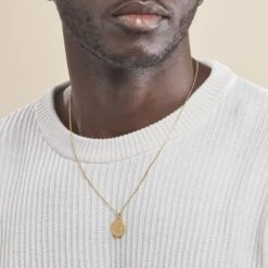 Pendentif Vierge Rond Strie Or Jaune -Histoire d'Or B3PMJW0946 model2