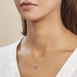 Pendentif Fatima Or Jaune Oxyde De Zirconium -Histoire d'Or B3PMJZR001 model0
