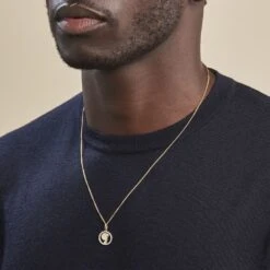 Pendentif Vierge Rond Diamante Or Jaune Oxyde De Zirconium -Histoire d'Or B3PMJZW139 model1