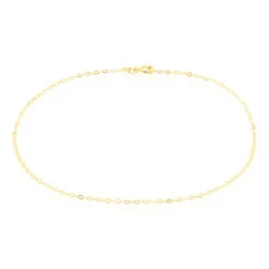 Chaîne De Cheville Maille Forçat Or Jaune