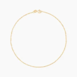 Chaîne De Cheville Maille Singapour Or Jaune