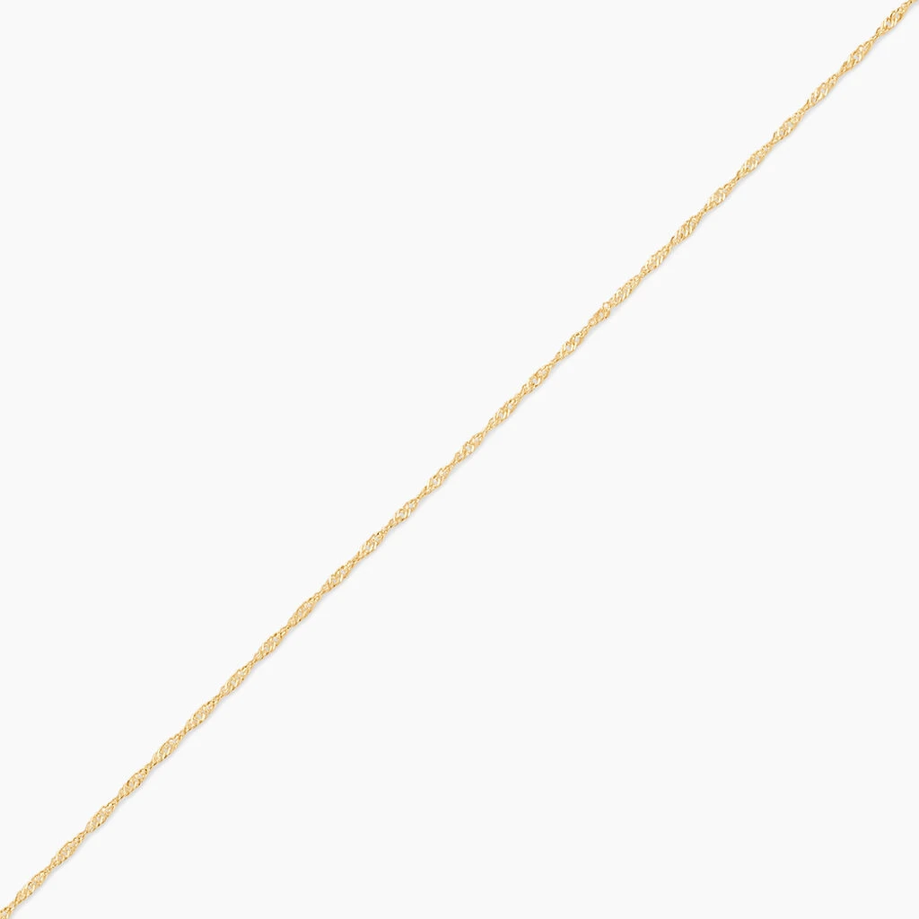 Chaîne De Cheville Maille Singapour Or Jaune 2 Chaîne De Cheville Maille Singapour Or Jaune – Image 2