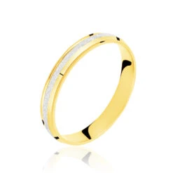 Alliance Caroline Sablee Demi Jonc Classique Or Bicolore