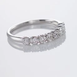 Demi-alliance Or Blanc Eloisa Diamant Synthetique -Histoire d'Or B7AFBJW004 view3