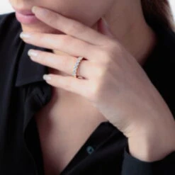 Alliance Eloise Or Rose Diamant -Histoire d'Or B7AFRDW00U model0