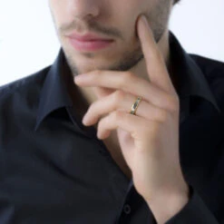 Alliance Beatrice Ruban Plat Or Bicolore -Histoire d'Or B7AM2W00PP model0