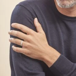 Alliance Eros Brossee Ruban Plat Or Blanc -Histoire d'Or B7AMBW0148 model1