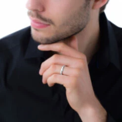 Alliance Mercure Brossee Ruban Plat Or Blanc -Histoire d'Or B7AMBW0635 model0