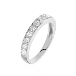 Alliance Valentine Or Blanc Diamant Synthetique