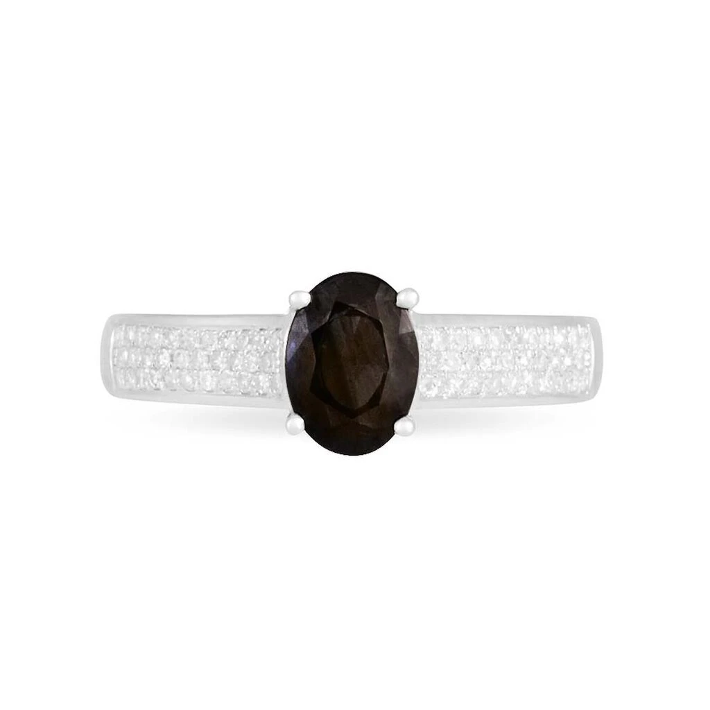 Bague Crista Or Blanc Quartz Et Diamant 2 Bague Crista Or Blanc Quartz Et Diamant – Image 2