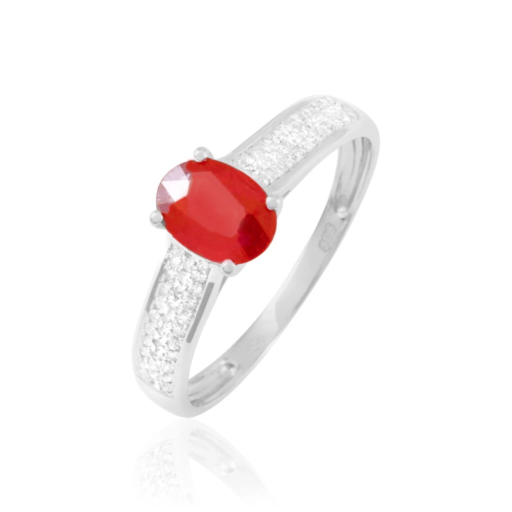 Bague Crista Or Blanc Rubis Et Diamant 1 Bague Crista Or Blanc Rubis Et Diamant