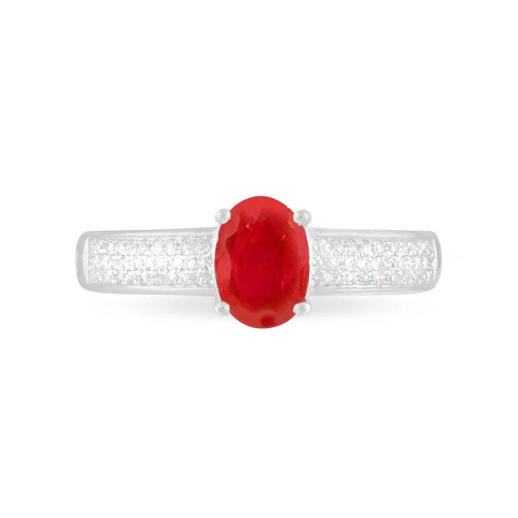 Bague Crista Or Blanc Rubis Et Diamant 2 Bague Crista Or Blanc Rubis Et Diamant – Image 2