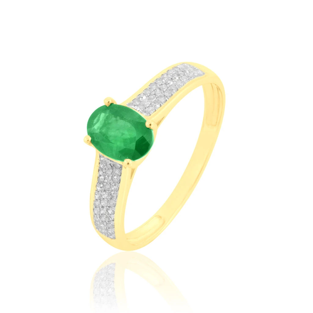 Bague Crista Or Jaune Emeraude Et Diamant 1 Bague Crista Or Jaune Emeraude Et Diamant