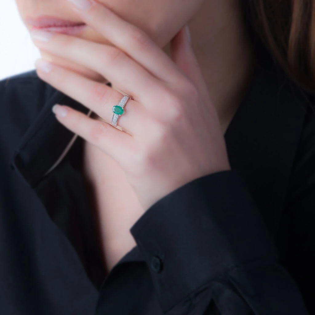 Bague Crista Or Rose Saphir Et Diamant 3 Bague Crista Or Rose Saphir Et Diamant – Image 3