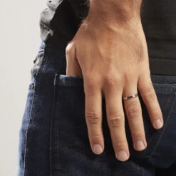 Alliance Rhodium Ruban Plat Palladium Bicolore -Histoire d'Or BEAH2W00BM model0