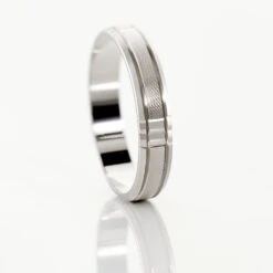 Alliance Hades Texture Ruban Plat Palladium Blanc -Histoire d'Or BEAHBW0498 view3