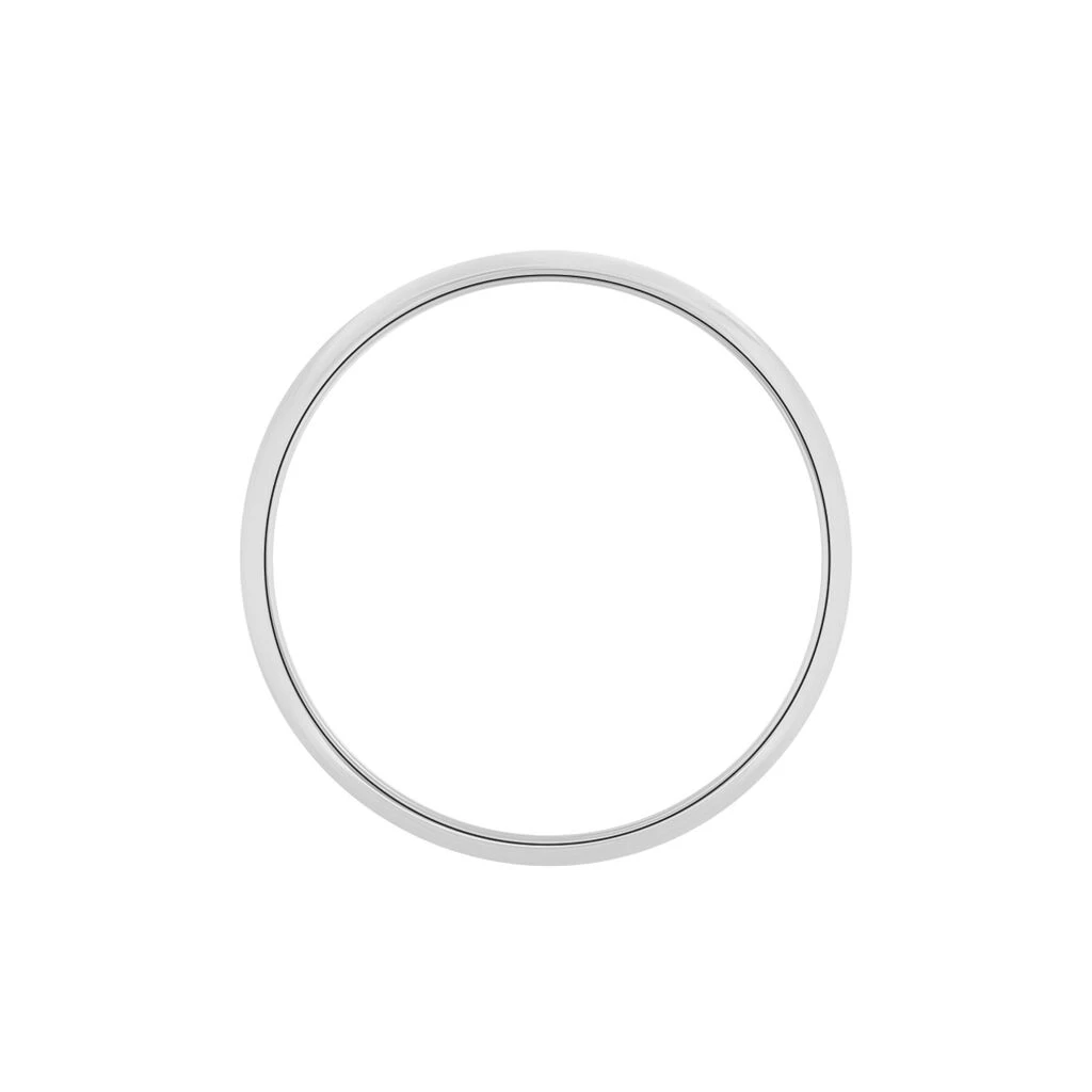 Alliance Aphrodite Demi Jonc Bombé Platine Blanc 3 Alliance Aphrodite Demi Jonc Bombé Platine Blanc – Image 3