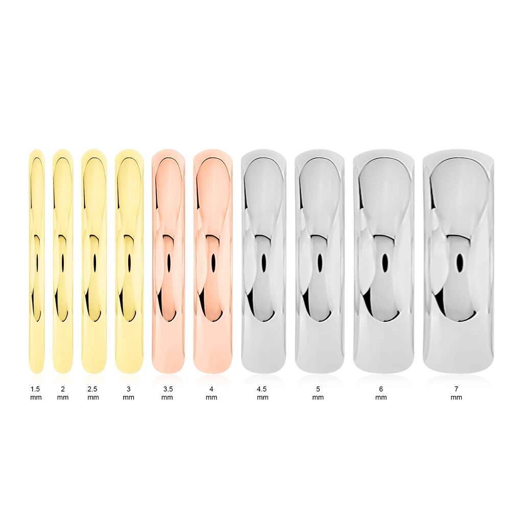 Alliance Aphrodite Demi Jonc Bombé Platine Blanc 4 Alliance Aphrodite Demi Jonc Bombé Platine Blanc – Image 4