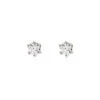 Boucles D'oreilles Puces Natalia Pl Platine Blanc Diamant