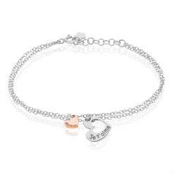 Bracelet Menia Argent Bicolore