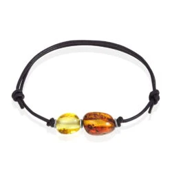 Bracelet Ibtihelae Argent Blanc Ambre