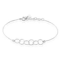 Bracelet Bulle Argent Blanc