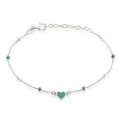 Bracelet Argent Blanc Augustine