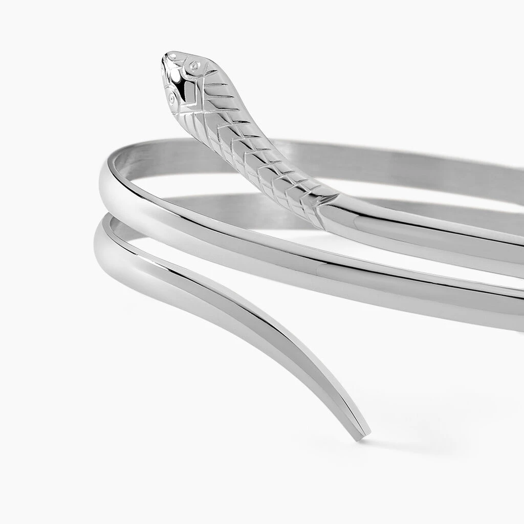 Bracelet Jonc Solitaae Argent Blanc 2 Bracelet Jonc Solitaae Argent Blanc – Image 2