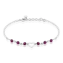 Bracelet Hazan Argent Blanc Pierre De Synthese