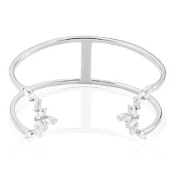 Bracelet Jonc Mahely Argent Blanc Oxyde De Zirconium