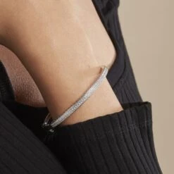 Bracelet Jonc Clélya Argent Blanc Oxyde De Zirconium -Histoire d'Or FABFBZW026 model1