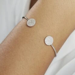 Bracelet Jonc Domitylle Argent Blanc Oxyde De Zirconium -Histoire d'Or FABFBZW09G model1