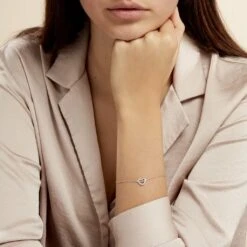 Bracelet Delicata Argent Blanc Oxyde De Zirconium -Histoire d'Or FABFBZW0AZ model0