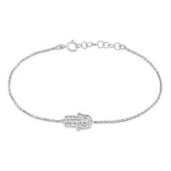 Bracelet Asnia Argent Blanc Oxyde De Zirconium