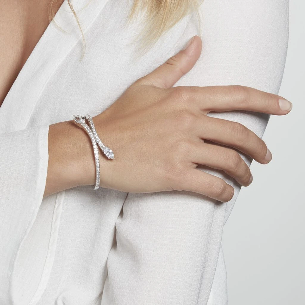 Bracelet Jonc Argent Nevarte Oxydes De Zirconium 3 Bracelet Jonc Argent Nevarte Oxydes De Zirconium – Image 3