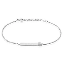 Bracelet Argent Rosule Oxydes De Zirconium