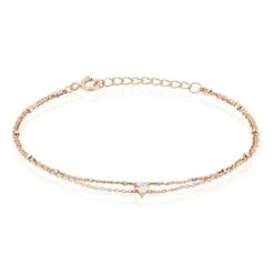 Bracelet Serres Argent Rose Oxyde De Zirconium