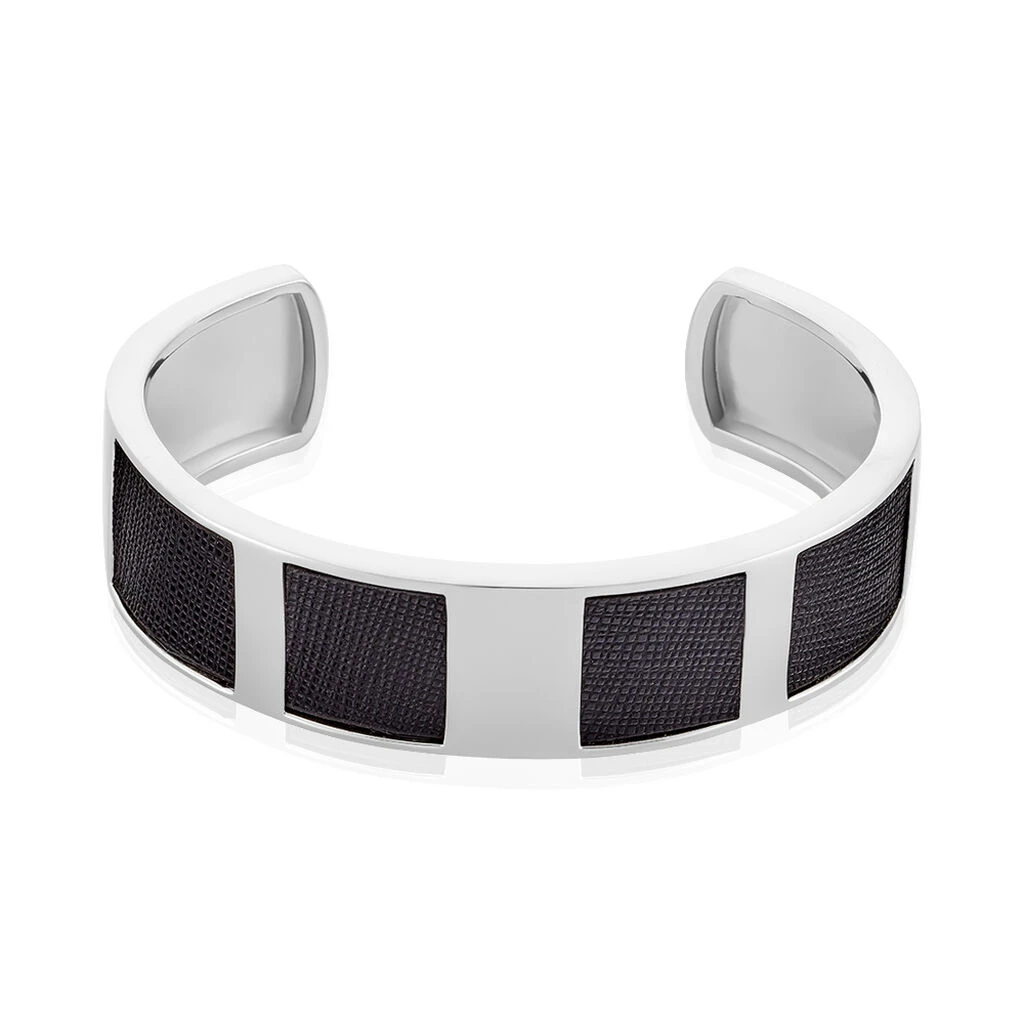 Bracelet Jonc Milo Argent Blanc 1 Bracelet Jonc Milo Argent Blanc