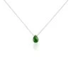 Collier Alvena Argent Blanc Rhodié Malachite Vert
