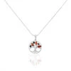Collier Argent Blanc Odaya Ambre