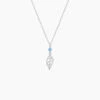 Collier Argent Blanc Angelika Pierres Synthetiques