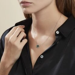 Collier Argent Blanc Deryn Verre Oxydes De Zirconium -Histoire d'Or FACFBLV001 model0