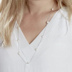 Collier Sautoir Argent Gaspar Perles De Culture 7-8mm 73cm -Histoire d'Or FACFBUW141 model1