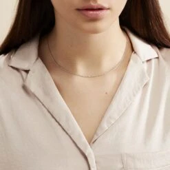 Chaîne Claudine Maille Forçat Argent Blanc -Histoire d'Or FACFBW00JZ model0