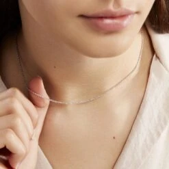 Chaîne Claudine Maille Forçat Argent Blanc -Histoire d'Or FACFBW00JZ model1