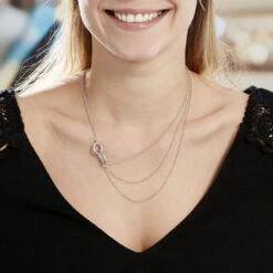 Collier Abassia Argent Blanc -Histoire d'Or FACFBW015B model0